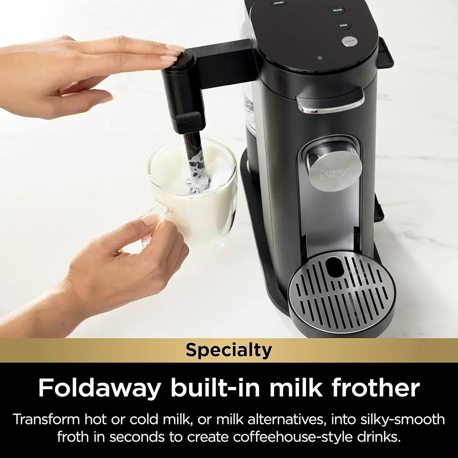 Ninja Coffee Maker Single Cup Brews with pods and grounds K-Cup compatible 4 brewing methods